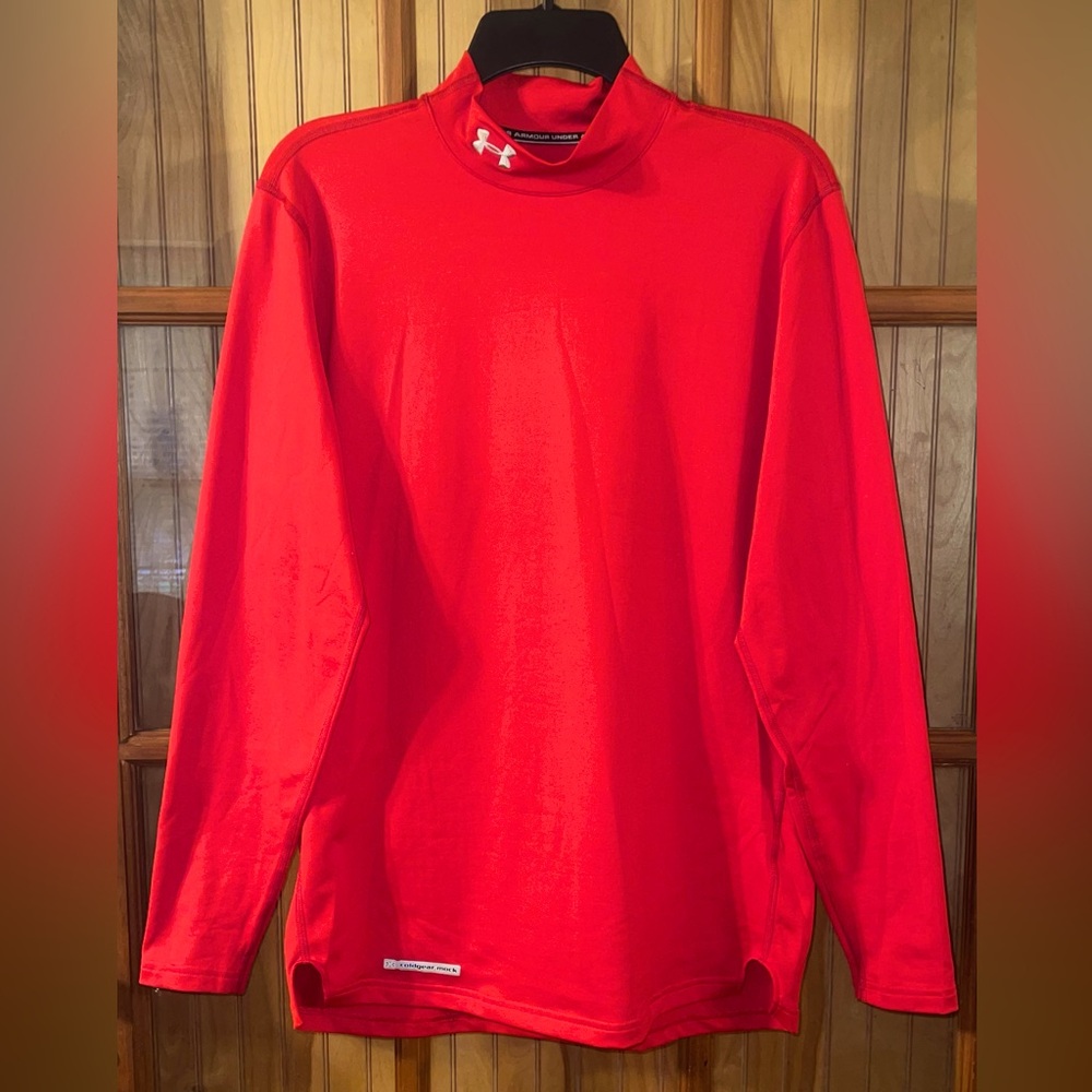 Under Armour Men's Vibrant Red Turtleneck Sweater
